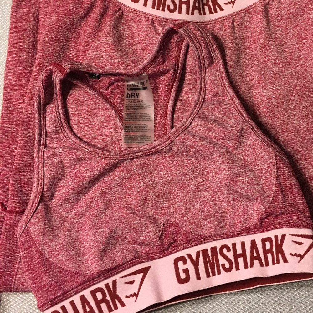 Pink/Red Gymshark Flex Bra
